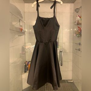 Sexy A line black dress